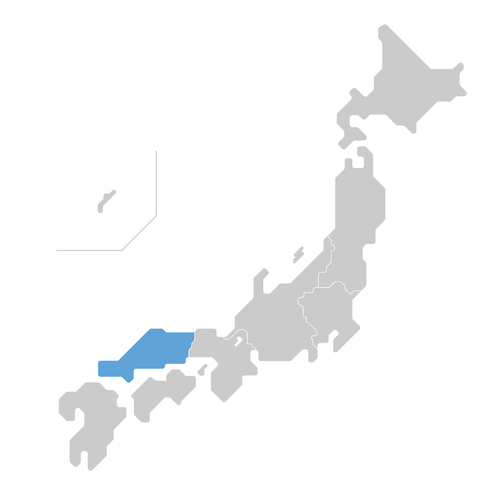 日本地図（中国地方）