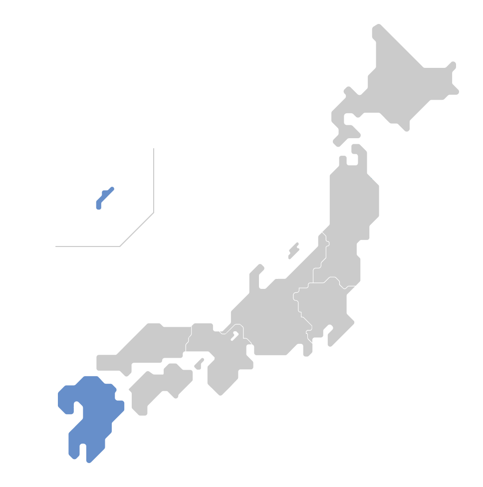 日本地図（九州・沖縄地方）