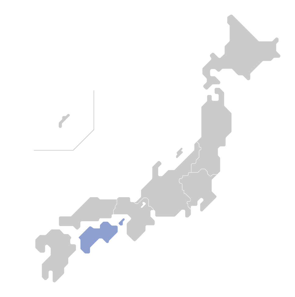 日本地図（四国地方）